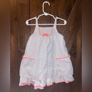 Maggie & Zoe White Sleeveless Summer Dress Toddler Girl 18 Months Airy Dainty